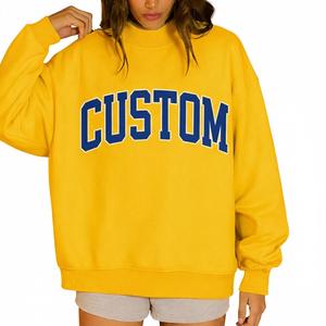 Nouvel Arrivage – Sweat-shirt Femme à Col Montant et Manches Longues en Mélange de Coton Doux, Coupe Ample, Pull Personnalisable avec Logo, Vente en Gros - Product Image 1