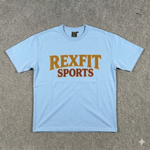 T-shirt surdimensionné noir délavé à l'acide pour homme REXFIT SPORTS, col rond en coton, imprimé personnalisé - Product Image 2