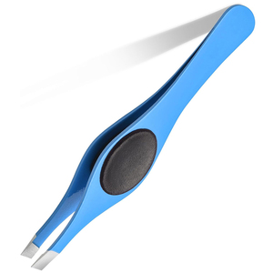 Pinzas Profesionales de Acero Inoxidable Azules para Depilar Cejas, Punta Inclinada, Reutilizables, Herramienta de Salón para Dar Forma a las Cejas y Eliminar el Vello - Product Image 2