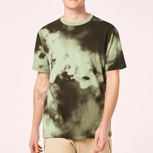 T-shirt en coton pour homme, col rond, manches courtes, vêtements décontractés d'été, couleur unie, broderie de logo personnalisé, coupe classique - Product Image 3