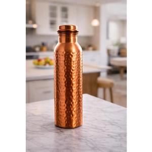 ขวดน้ำดื่มทองแดงแท้ 100% คุณภาพสูง ขวดเก็บน้ำเพื่อสุขภาพ สำหรับใช้ในยิมและการเดินทาง มีจำหน่ายในราคาที่เข้าถึงได้ - Product Image 1