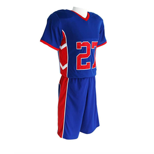 Uniforme de Lacrosse Rojo Premium, Jersey de Manga Larga con Pantalones Cortos Blancos, Ropa Deportiva Profesional Sublimada - Product Image 4