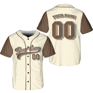 Camiseta de Béisbol Personalizada al por Mayor con MOQ Bajo, de Alta Calidad, Ecológica, Ligera y Transpirable, con Botones, para Ropa Urbana Estadounidense - Product Image 5