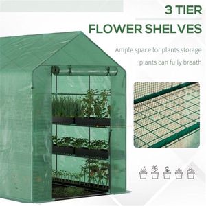 Mini Serra Moderna Facile da Montare con Struttura in Acciaio Zincato e PVC/PE per Uso Domestico e Giardino - Product Image 6