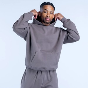 Sudadera con Capucha de Forro Polar para Hombre, Personalizada con Logotipo Frontal, Venta al por Mayor, Color Sólido, Manga Larga, con Bolsillos, Tejida, para Invierno, Última Colección - Product Image 1