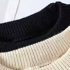 Pull en tricot à col rond pour homme, en coton doux, décontracté, pour la mode urbaine moderne et le confort quotidien - Product Image 3