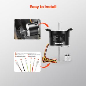 Motore Ventilatore AC Monofase 1/5HP 115V 2.6A 1650 RPM a 3 Velocità per RV, Compatibile con Dometic Brisk Air I Model - Product Image 6