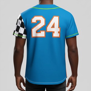 Camisetas de Béisbol Azules Personalizadas, Cosidas, para Hombres, Mujeres y Jóvenes, Camisetas de Béisbol Personalizadas con Botones, Diseño de Uniformes Deportivos para Equipos - Product Image 3