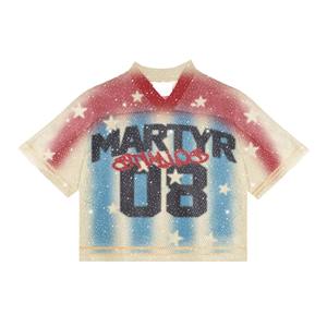 Camiseta de Fútbol Retro Personalizada para Hombre, Corte Holgado, Malla de Poliéster, Estilo Boxy, Camiseta Corta de Fútbol para Hombre - Product Image 6