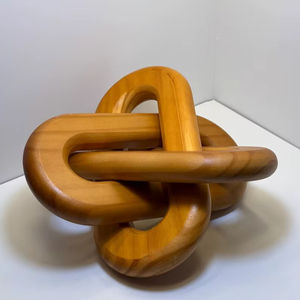 Chaîne en bois naturel à 5 maillons pour décoration de table d'hôtel, de fête, de maison ou de bureau, couleur bois naturel, très vendue - Product Image 1