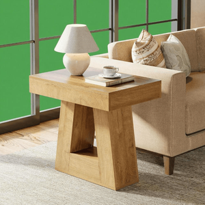 Tavolino da Caffè Moderno in Legno Convertibile con Piano in Vetro per Soggiorno - Product Image 3