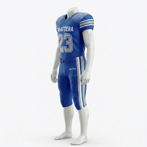 Ensemble de maillots de football américain personnalisés, bleu royal et blanc, uniforme, pantalon de football rembourré, numéro 23, vêtements d'équipe, OEM ODM, vente en gros - Product Image 1
