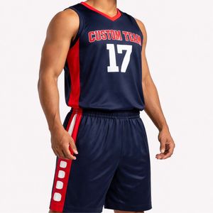 Uniforme de basket-ball pour hommes, grande taille, qualité supérieure, vêtements de sport respirants, séchage rapide, durables, double couture, parfaits pour l'entraînement - Product Image 3