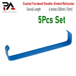 Retracteur double-embout enduit Farabeuf de qualité allemande, 6 pouces, réutilisable, lames en L de haute qualité pour tissus électrochirurgicaux - Product Image 3