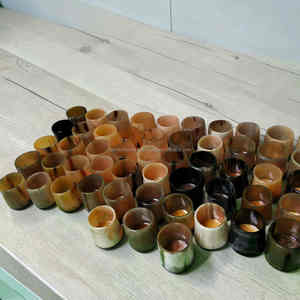 Portavelas artesanal de cuerno de buey auténtico, decoración de lujo para mesa de hogar a precio económico. - Product Image 6