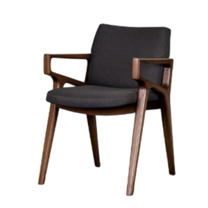 Meubles de chaise de restaurant en bois de teck avec une touche minimaliste avec des sièges en mousse souple et un tissu lisse et robuste - Product Image 4