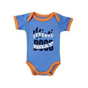 Barboteuse pour bébé OEM en coton biologique entièrement imprimé pour bébés et tout-petits avec fermeture à bouton-pression pour nouveau-nés vêtements de qualité supérieure Tirupur India - Product Image 1