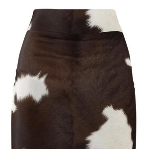 Women Customized Natural Cowhide Leather Skirt <b>High</b> Quality Premium Eco-Friendly Winter Season Formal <b>Knee</b>-Length Skirt - Product Image 4
