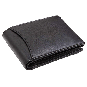 Portefeuille fin en cuir véritable pour homme, design court, style minimaliste, usage quotidien - Product Image 1