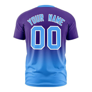 Custom Crew Neck Baseball Jersey Unisex Short Sleeve Moisture Wicking Heat-Transfer Printed Breathable Nylon/Cotton Sport - Product Image 2