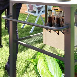 Carrello da Campeggio Pieghevole Multiuso 4 in 1 per Spiaggia, Escursionismo, Giardino, Trasporto Attrezzi, Shopping, Piattaforma in Acciaio e Plastica OEM - Product Image 4