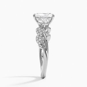 Anillo de Boda BOJ Ring 034 con Corte Radiante, Plata 925, Diamantes y Baño de Rodio, 2ct, Color D, VVS1, Moissanita Certificada GRA, en Oferta - Product Image 3