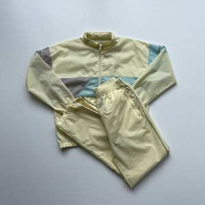 Chándal de moda con bloques de color, manga larga, cuello alto, cierre de cremallera, ligero, de poliéster, deportivo, para adultos, primavera - Product Image 1