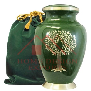 Memorials Modern Tree of Life Green <b>Large</b> Cremation <b>Urn</b> for Human Ashes / Home Cremations <b>Urns</b> / Adults Funeral <b>Urns</b> - Product Image 2