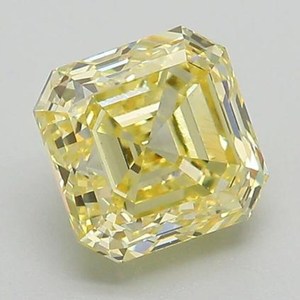 Diamant CVD de laboratoire jaune vif fantaisie 2,01 carats taille Asscher, poli à la main en Inde, certifié IGI, pour la fabrication de bijoux - Product Image 1