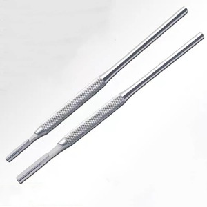 Manche de bistouri dentaire, manche de couteau chirurgical, manche de lame en acier inoxydable, courbé/droit pour 3 #   4 #   Lame chirurgicale orale - Product Image 4