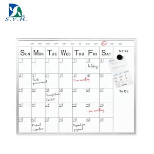 Pizarra Magnética Ultrafina SYH con Calendario Mensual, Marco de Aluminio, Impresión por Sublimación, Tamaño Personalizable, Diseño Duradero - Product Image 1