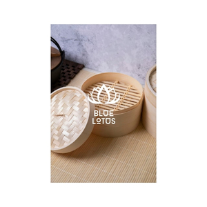 Panier de cuisson vapeur en bambou POPULAR PICK pour légumes et dim sum, léger, empilable, réutilisable, export pour restaurants - Product Image 1