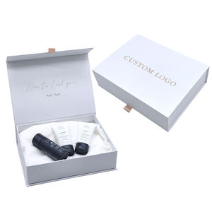 Boîte cadeau rigide pliable à fermeture magnétique blanche personnalisée OEM, emballage en carton pour cils et bijoux - Product Image 1