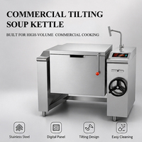 Commerciële inductie kantelpan 80L-300L kookpan kantelbraadpan elektrische braadpan voor restaurant hotel apparatuur