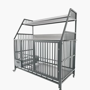 Jaula Grande de Doble Capa para Mascotas con Cajones de Acero Inoxidable para Comida y Agua, Estante de Hierro y Estante de Almacenamiento para Familias con Múltiples Mascotas - Product Image 6