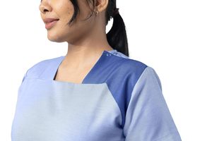 Unisex Medical <b>Nurse</b> Scrub Sets Spandex Worsted Fabric Hospital Uniform Wholesale Summer Short Sleeve Needle Detection Seamless - Product Image 2