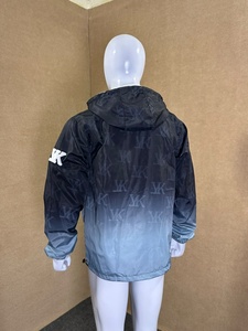 <b>Men's</b> Hooded Lightweight <b>Summer</b> <b>Bomber</b> <b>Jacket</b> Zipper Front Windbreaker Gradient Color Patterned Outerwear for Casual Outdoor Use - Product Image 5