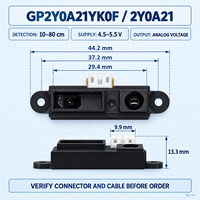 Capteur de distance infrarouge Stock GP2Y0A21YK0F 2Y0A21 GP2D12 10-80cm, module détecteur de proximité à sortie analogique avec câble