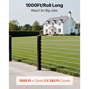 Cavo in Acciaio Inossidabile 316 da 1/8 di Pollice, Lunghezza 1000 Piedi, Resistenza alla Rottura 1760 Libbre, 1x19 Fili Composti da Barre di Filo Metallico - Product Image 5