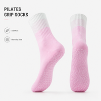 Chaussettes de Pilates personnalisées à bout ouvert, antidérapantes avec points en silicone, respirantes, en tissu doux, pour studio, entraînement, fitness, OEM