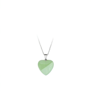 Colgante de Corazón de Cristal de Aventurina Verde Hecho a Mano - Joyería de Piedras Preciosas Verdes Naturales de la India - Product Image 2