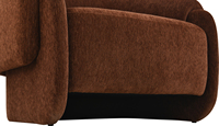 LUOOMA Fauteuil Moderne en Tissu à Dossier Cylindrique, Confortable et Robuste, Rembourré en Mousse Épaisse, Monoplace pour Salons de Villa