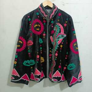 Exclusive Special Occasions Dragon Motif Embroidered Bohemian Boho Style Coat Handmade <b>Velvet</b> Suzani Jacket Halloween Gifts - Product Image 3