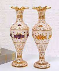 Vases à fleurs en laiton hauts pour la décoration intérieure, centres de table pour mariages, bureaux et salons - Product Image 3