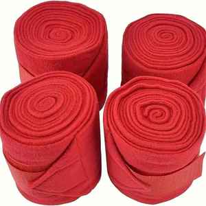 Bandages de protection pour jambes de cheval, couleur personnalisée, pour l'équitation, en polaire, lot de 4 - Product Image 6