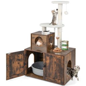 Tiragraffi per Gatti con Box Lettiera Integrato e Cuccia Premium: Categoria Prodotti per Divertimento e Relax Felino - Product Image 4