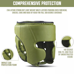 Nuevo Protector de Cabeza para Entrenamiento de Boxeo, MMA y Sanda, de Cuero Vacuno y Espuma EVA, Duradero, Transpirable y Protector - Product Image 2