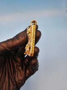 Colgante de Lujo para Hombre, Chapado en Oro sobre Plata 925, con Moissanita VVS Redonda Personalizada, Estilo Rapper Bling Hip Hop, Certificado GCI - Product Image 3