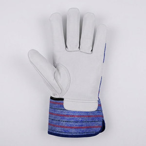 Gants de sécurité en cuir de vachette grainé pour la construction industrielle avec doublure en coton, protection robuste pour les mains des riggers canadiens - Product Image 2
