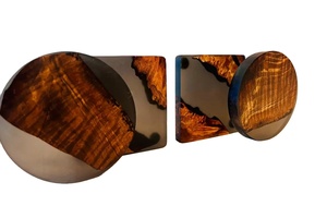 ชุดถาดรองแก้วไม้เรซินแบบคลาสสิกถาดรองแก้วทำมือทำจากอีพ็อกซี่สำหรับร้านกาแฟร้านอาหารแผ่นรองแก้วตกแต่งบ้าน - Product Image 4